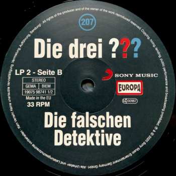 2LP Ben Nevis: Die Drei ??? 207 - Die Falschen Detektive LTD 78828