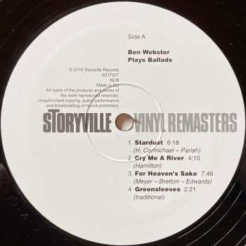 LP Ben Webster: Ben Webster Plays Ballads 449740