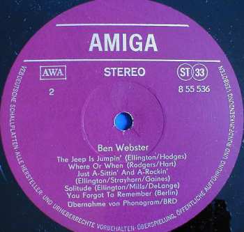 LP Ben Webster: Ben Webster 50353