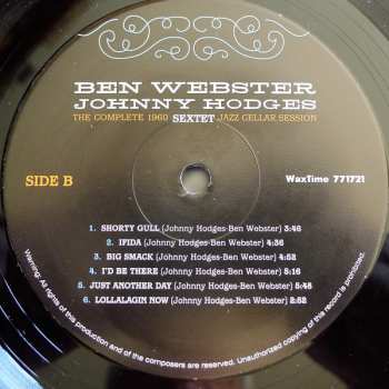 LP Ben Webster: The Complete 1960 Jazz Cellar Session LTD 464983