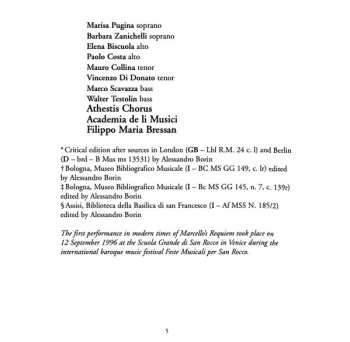 CD Benedetto Marcello: Requiem In The Venetian Manner  333375