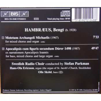 CD Bengt Hambraeus: Apocalipsis Cum Figuris Secundum Dürer - Motetum Archangeli Michaelis 312584
