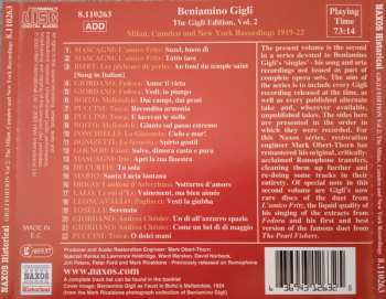 CD Beniamino Gigli: The Gigli Edition Vol.2: Milan, Camden and New York Recordings 1919-22 183446