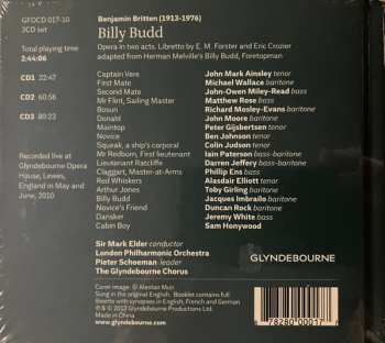 3CD Benjamin Britten: Billy Budd Live at Glyndebourne 2010