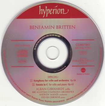 2CD Benjamin Britten: Cello Symphony, Cello Sonata & Cello Suites 309498