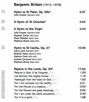 CD Benjamin Britten: Choral Edition, Volume 1 322782