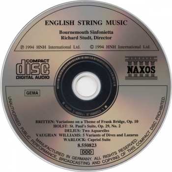 CD Benjamin Britten: English String Music 325816