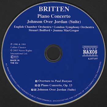 CD Benjamin Britten: Piano Concerto / Johnson Over Jordan (Suite) 434510
