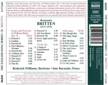 CD Benjamin Britten: Songs And Proverbs Of William Blake - Tit For Tat - Folk-songs 251543