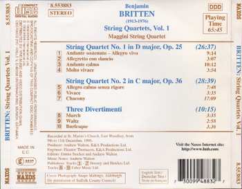 CD Benjamin Britten: String Quartets Vol. 1 234976