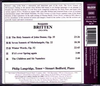CD Benjamin Britten: The English Song Series 7 306155