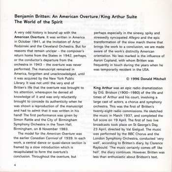 CD Benjamin Britten: The World Of The Spirit / King Arthur Suite / An American Overture 282560