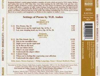 CD Benjamin Britten: Auden Songs  271834