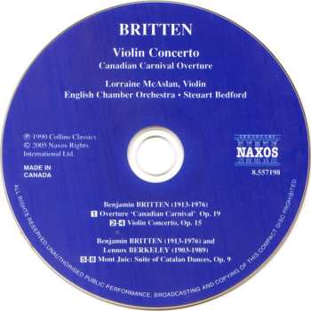 CD Benjamin Britten: Violin Concerto 484583