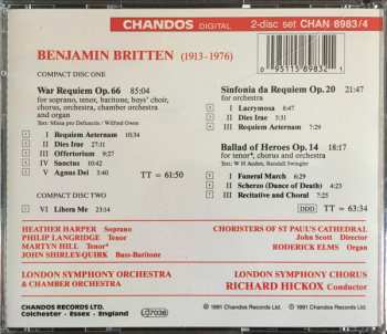 2CD Benjamin Britten: War Requiem / Sinfonia Da Requiem / Ballad Of Heroes 440424