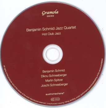 CD Benjamin Schmid Jazz Quartet: Hot Club Jazz 474164