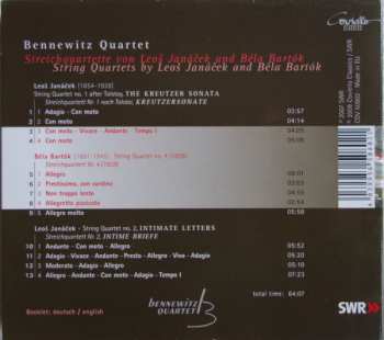 CD Bennewitz Quartet: String Quartets by Leoš Janáček and Béla Bartók 191352