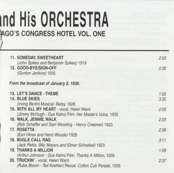 CD Benny Goodman And His Orchestra: The NBC Broadcasts From Chicago's Congress Hotel, 1935 - 1936 Volume One 446200