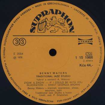 LP Benny Waters: Benny Waters & Traditional Jazz Studio 52976