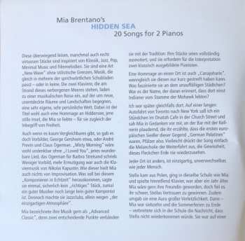CD Benyamin Nuss: Mia Brentano's Hidden Sea (20 Songs For 2 Pianos) 188933