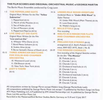 CD Berlin Music Ensemble: The Film Scores And Original Orchestral Music Of George Martin 304072