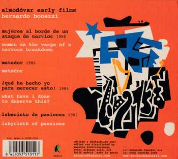 CD Bernardo Bonezzi: Almodovar Early Films 291629