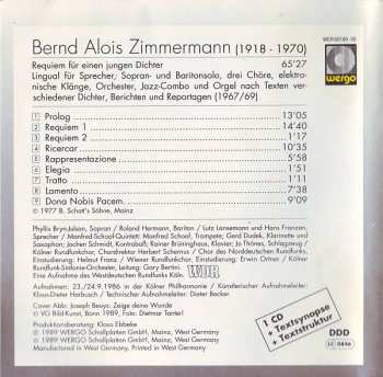 CD Bernd Alois Zimmermann: Requiem Für Einen Jungen Dichter 303161