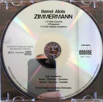 CD Bernd Alois Zimmermann: Violin Concerto / Photoptosis / Die Soldaten - Vocal Symphony 228147