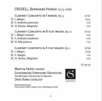 SACD Bernhard Henrik Crusell: Clarinet Concertos 114999