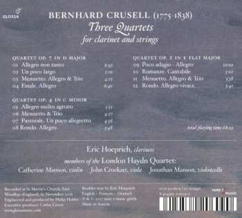CD Bernhard Henrik Crusell: Three Quartets For Clarinet And Strings 284767