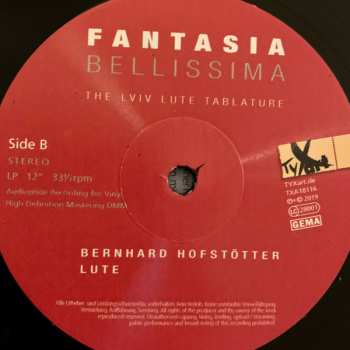 LP Bernhard Hofstötter: Fantasia Bellissima The Lviv Lute Tablature 321603