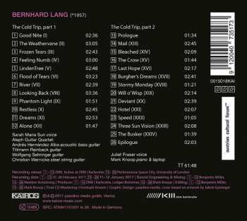 CD Bernhard Lang: The Cold Trip 324539