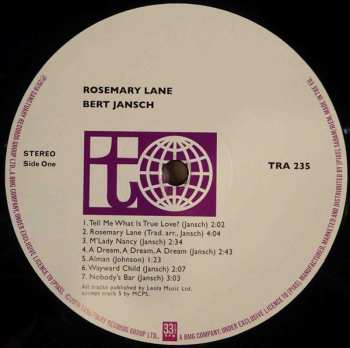 LP Bert Jansch: Rosemary Lane 75418
