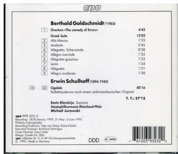 CD Berthold Goldschmidt: Overture The Comedy Of Errors • Greek Suite • Ogelala 121668