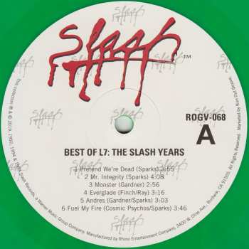 LP L7: Best Of The Slash Years LTD | NUM | CLR 4445