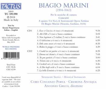 2CD Biagio Marini: Concerti A Quatro 5.6. Voci, & Instromenti, Opera Settima, Venezia, 1634 176852