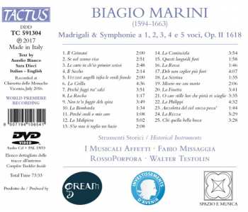 CD/DVD Biagio Marini: Madrigali Et Symfonie Op. II 181880