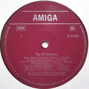 LP Big Bill Broonzy: Big Bill Broonzy 100464