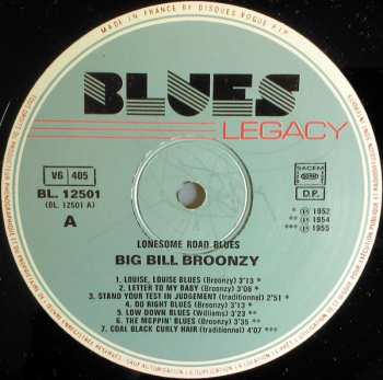 LP Big Bill Broonzy: Lonesome Road Blues 453759