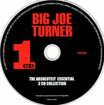 3CD Big Joe Turner: The Absolutely Essential 3cd Collection DIGI 322863