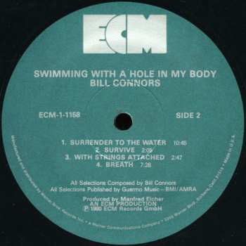 CD Bill Connors: Swimming With A Hole In My Body