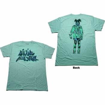 Merch Billie Eilish: Billie Eilish Unisex T-shirt: Neon Logo Billie (back Print) (small) S