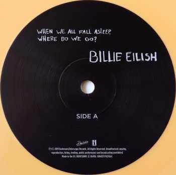 LP Billie Eilish: When We All Fall Asleep, Where Do We Go? CLR 40116