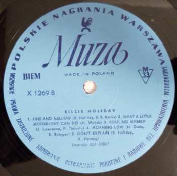 LP Billie Holiday: Billie Holiday