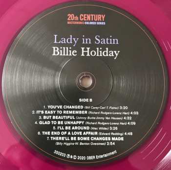 LP Billie Holiday: Lady In Satin LTD | CLR 62412