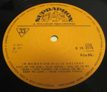 LP Billie Holiday: In Memoriam Billie Holiday 521949