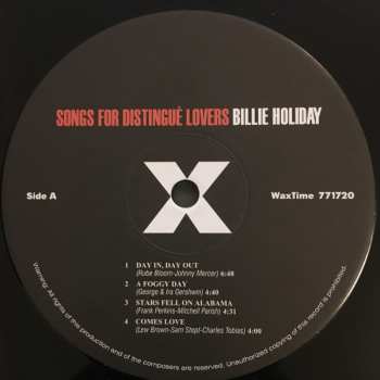 LP Billie Holiday: Songs For Distingué Lovers 526733