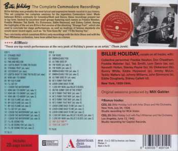 2CD Billie Holiday: The Complete Commodore Recordings 424154