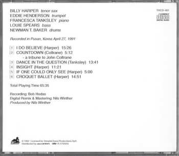 CD Billy Harper Quintet: Live On Tour In The Far East LTD