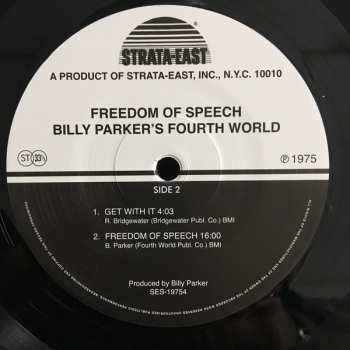 LP Billy Parker's Fourth World: Freedom Of Speech LTD 64747